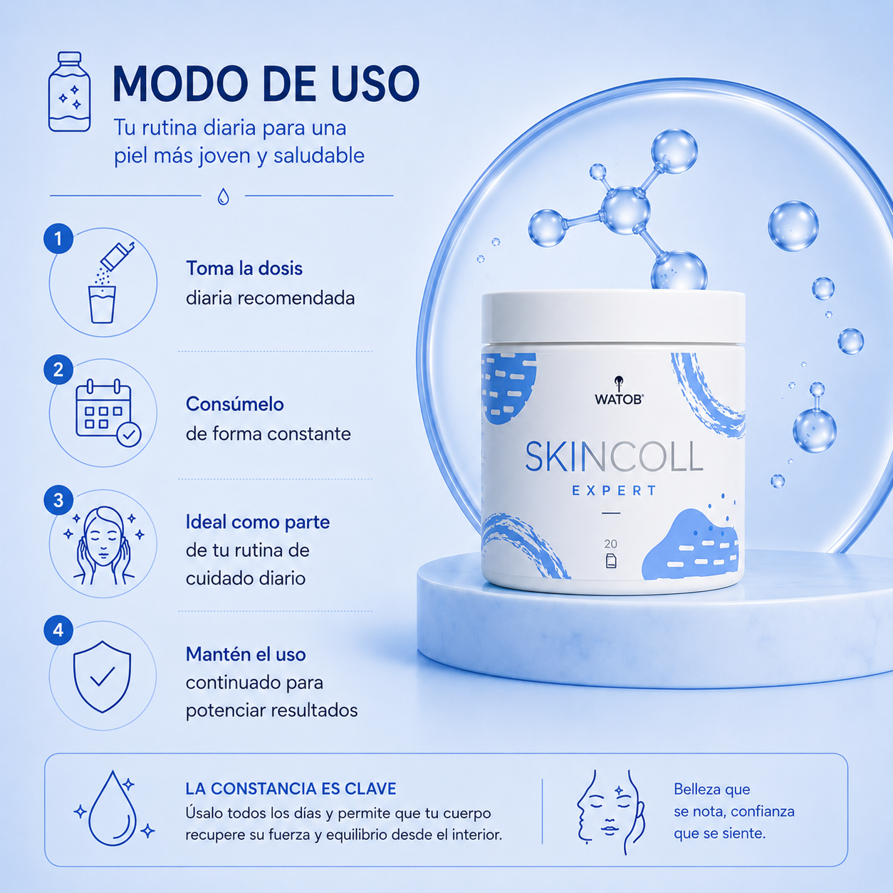 Skincoll Expert - Colágeno Hidrolizado para la Piel con Ácido Hialurónico