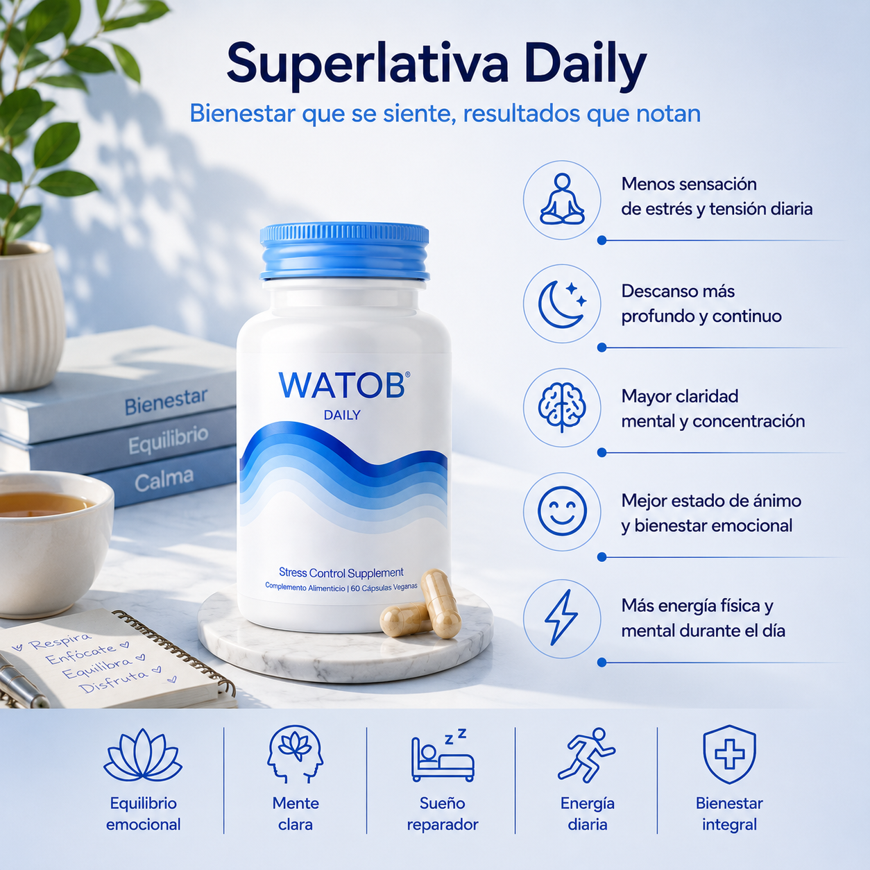 Superlativa Daily - Ayuda a reducir el estrés y sus síntomas