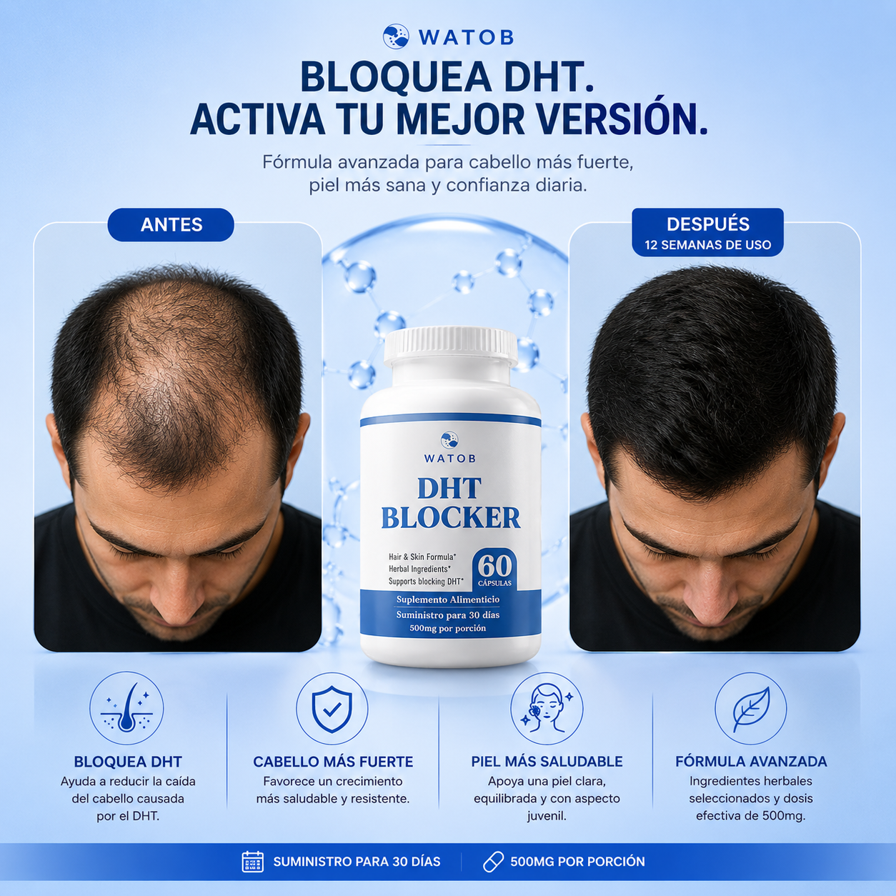 DHT Blocker - Fórmula para cabello y piel
