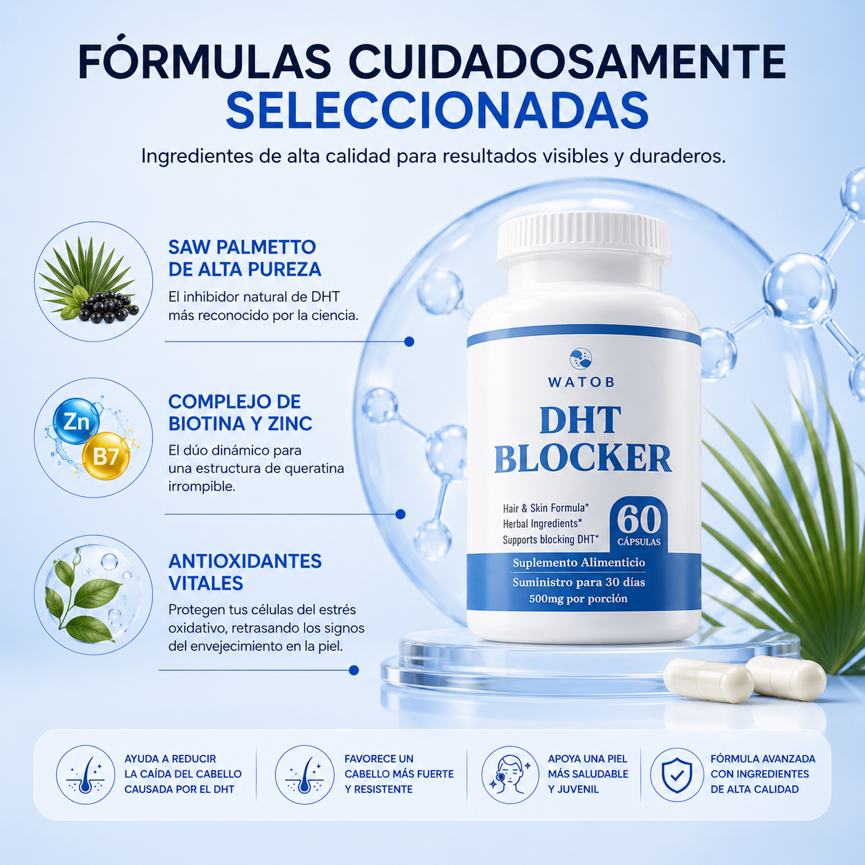 DHT Blocker - Fórmula para cabello y piel