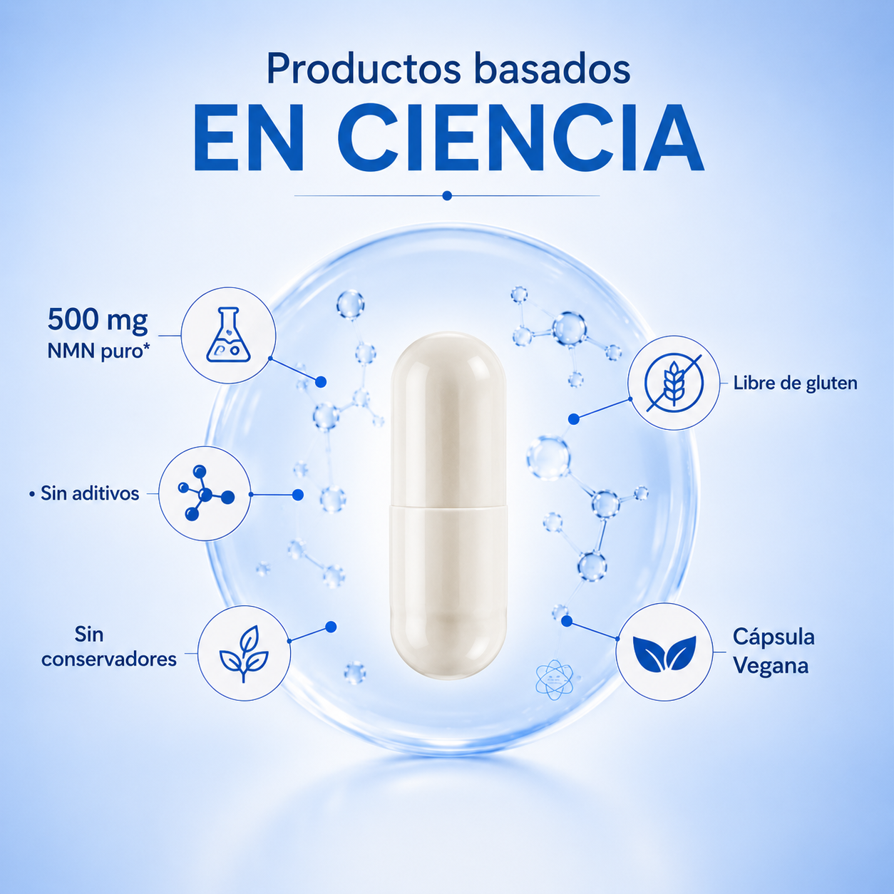 Mononucleótido de nicotinamida - Desbloquea tu potencial celular y redefine tu energía.