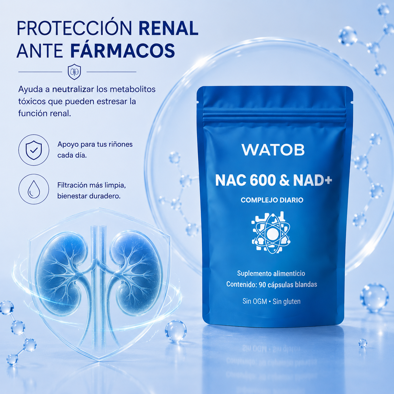 Complejo NAC600 + NAD + La defensa definitiva para tu hígado, cerebro y metabolismo.