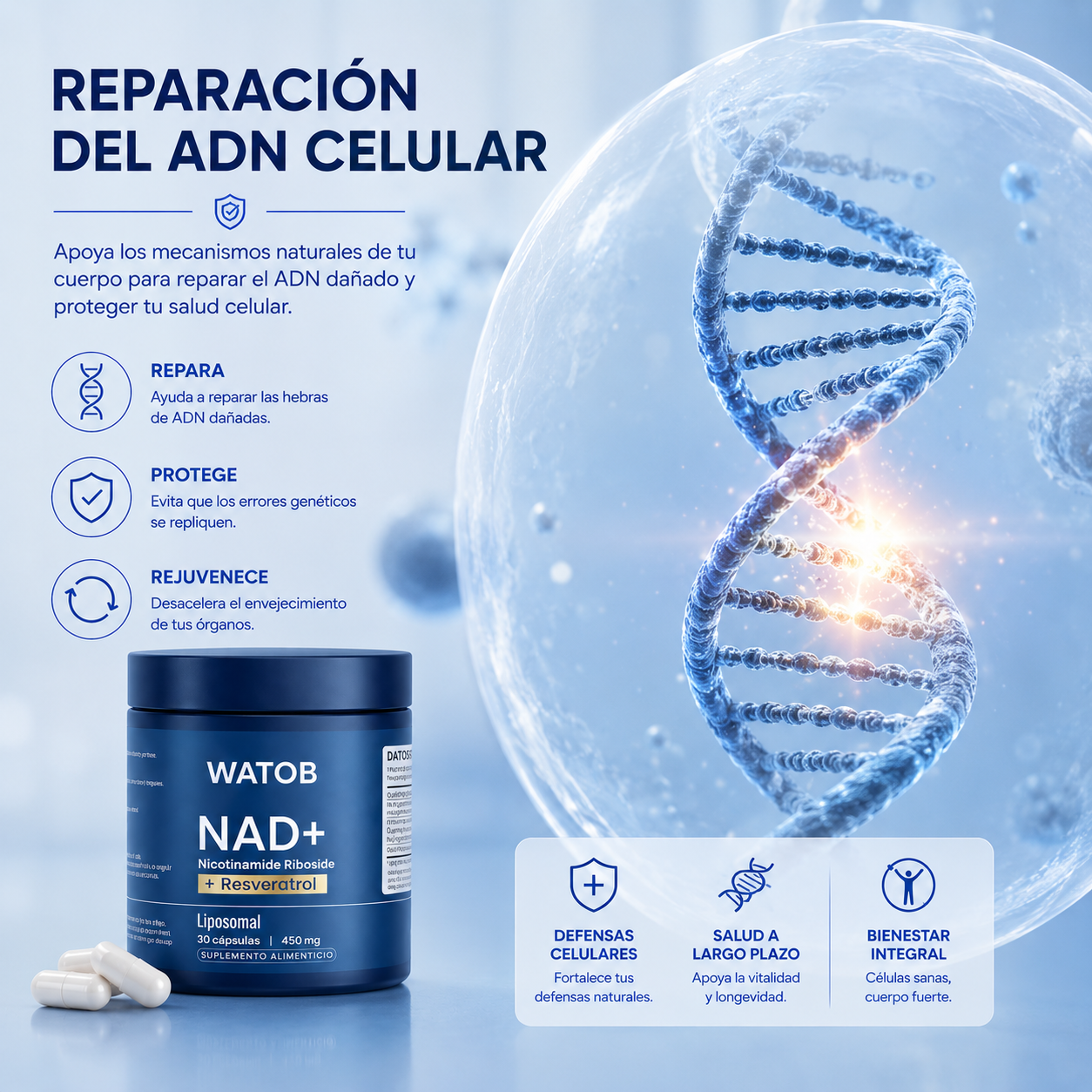 NAD+ - Tu Dosis Diaria de Longevidad.