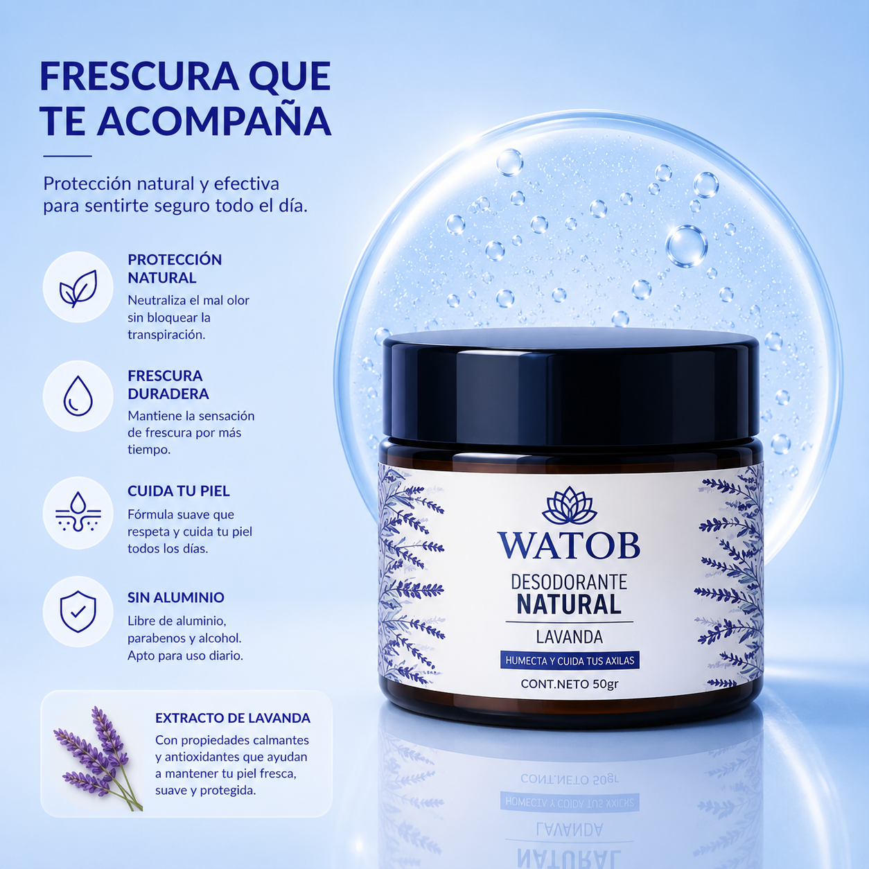 Desodorante Sólido - Dile adiós al mal olor de forma 100% natural