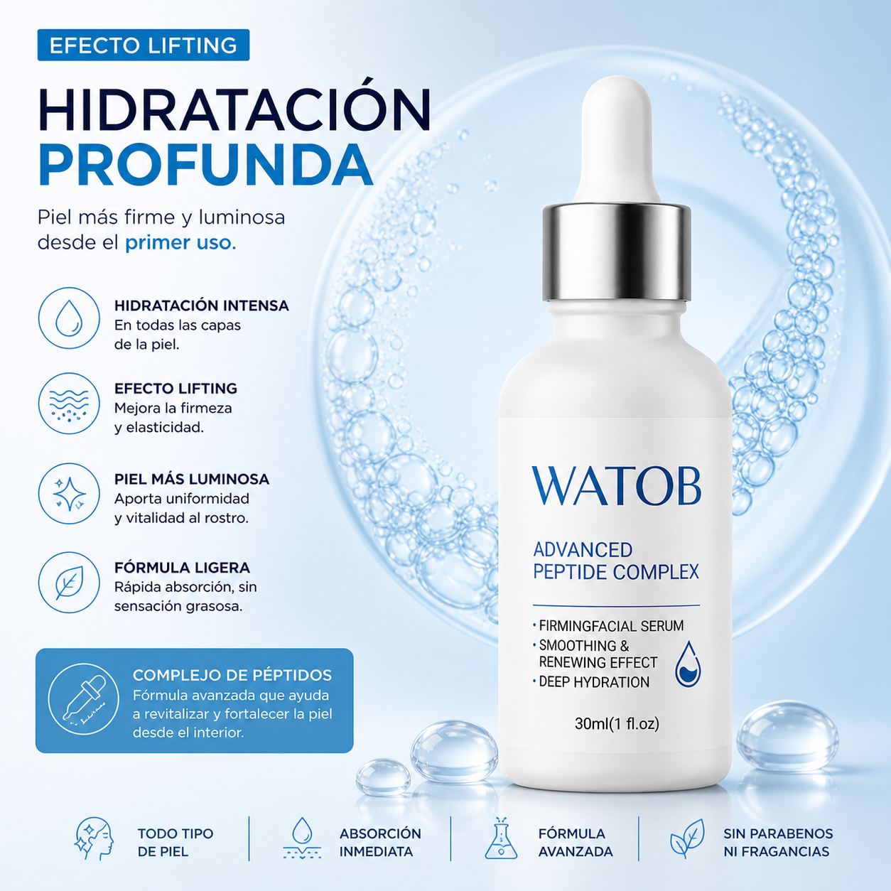 Sérum Facial Reafirmante De Botox - piel más firme y rellena