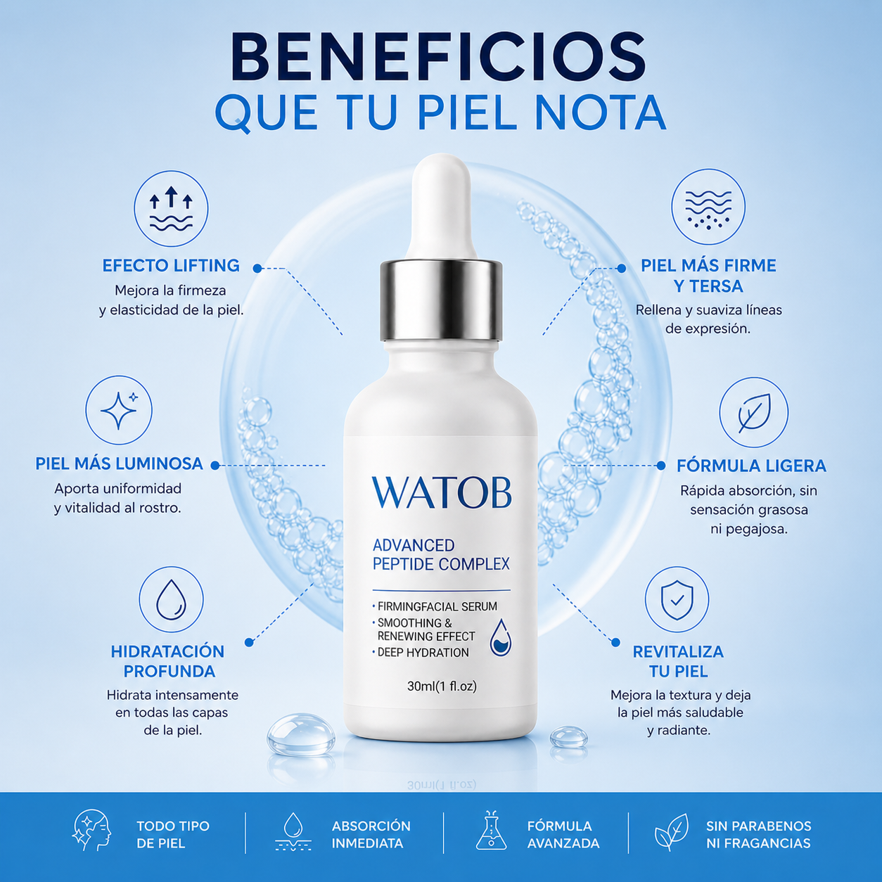 Sérum Facial Reafirmante De Botox - piel más firme y rellena