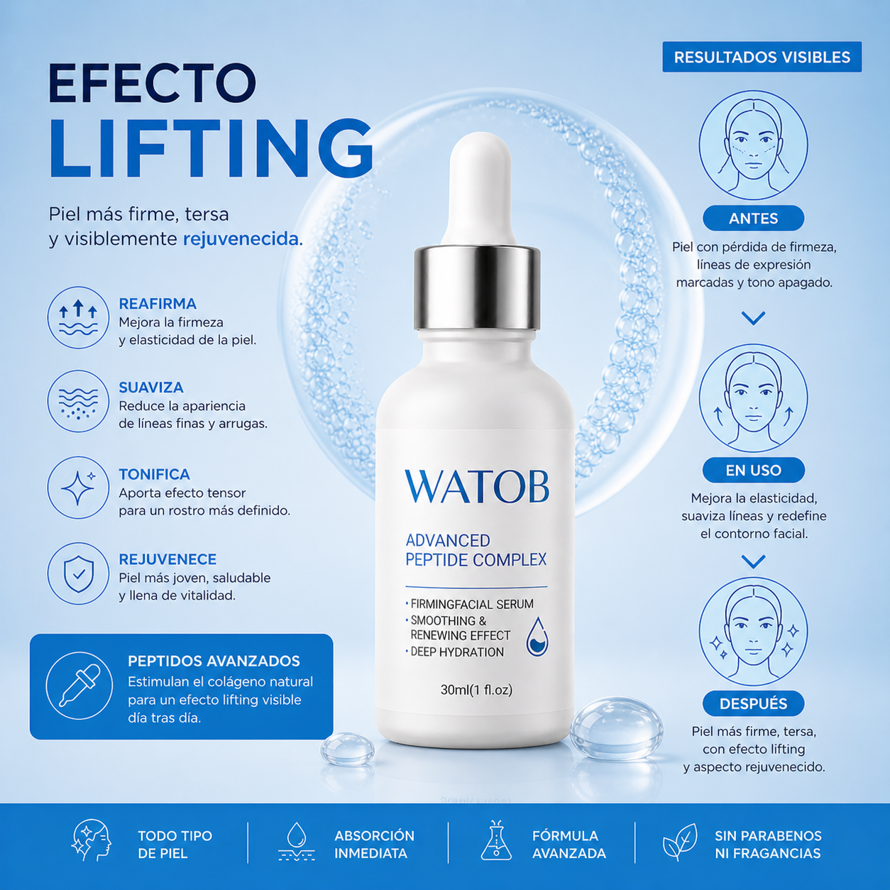 Sérum Facial Reafirmante De Botox - piel más firme y rellena