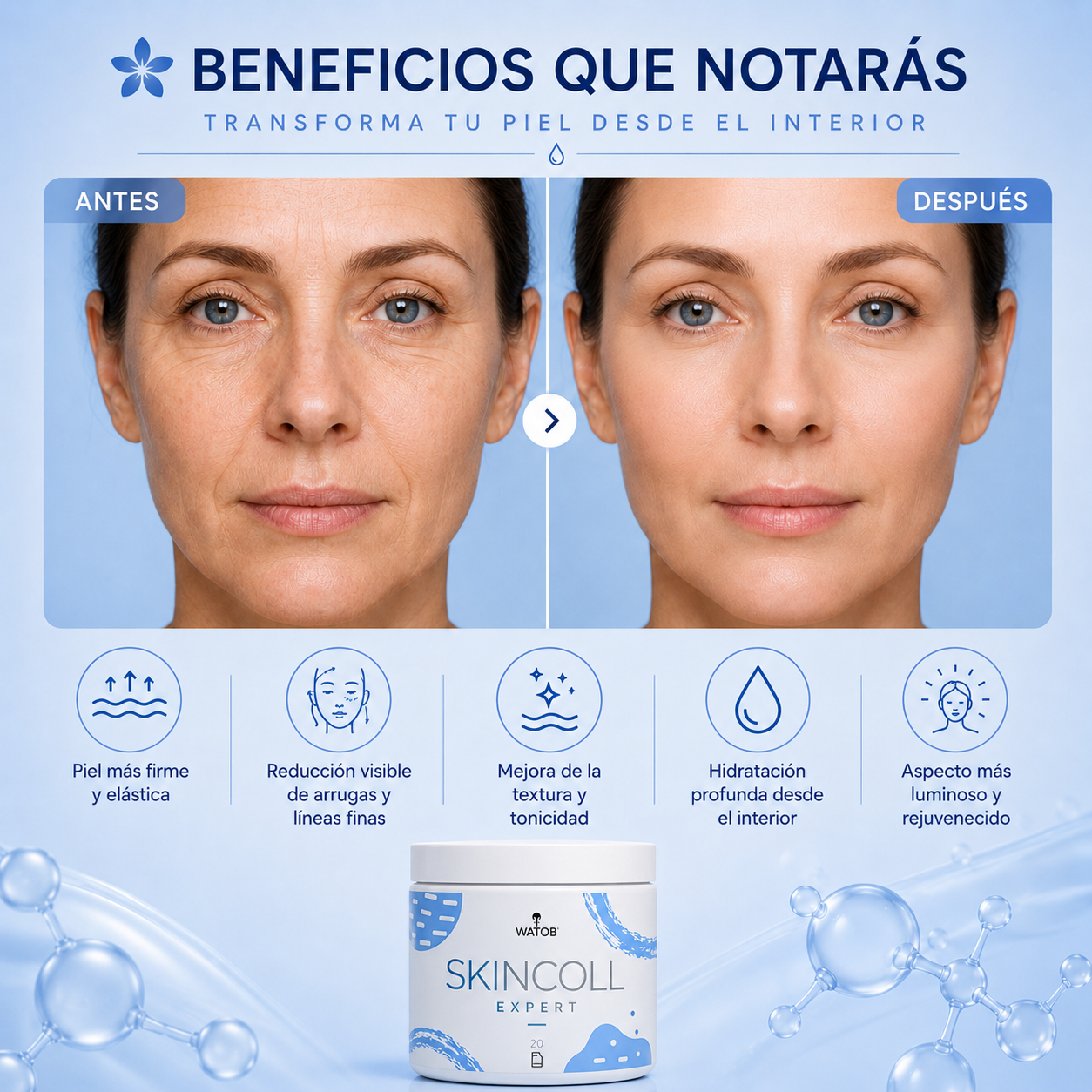Skincoll Expert - Colágeno Hidrolizado para la Piel con Ácido Hialurónico