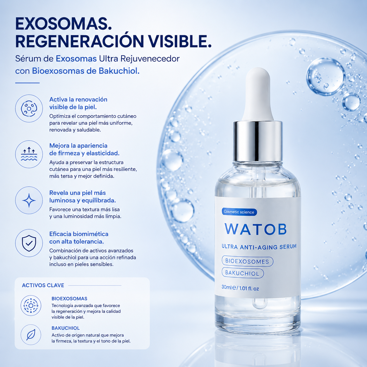 Sérum de Exosomas Ultra Rejuvenecedor - Apariencia más tersa y rejuvenecida