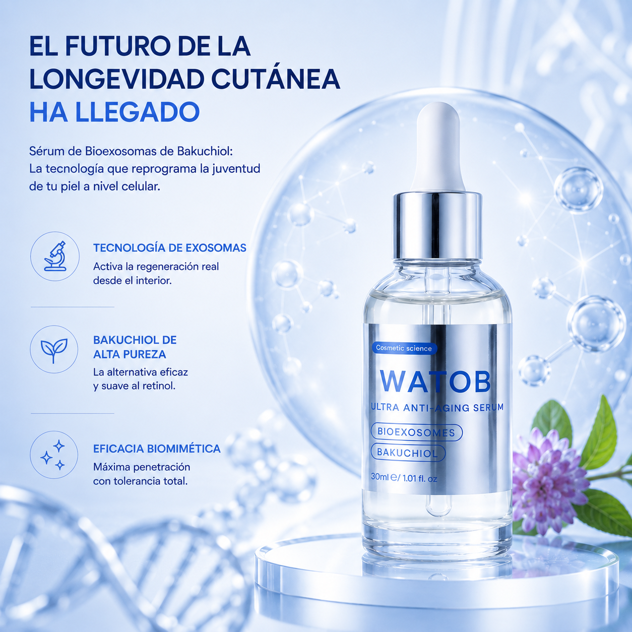 Sérum de Exosomas Ultra Rejuvenecedor - Apariencia más tersa y rejuvenecida
