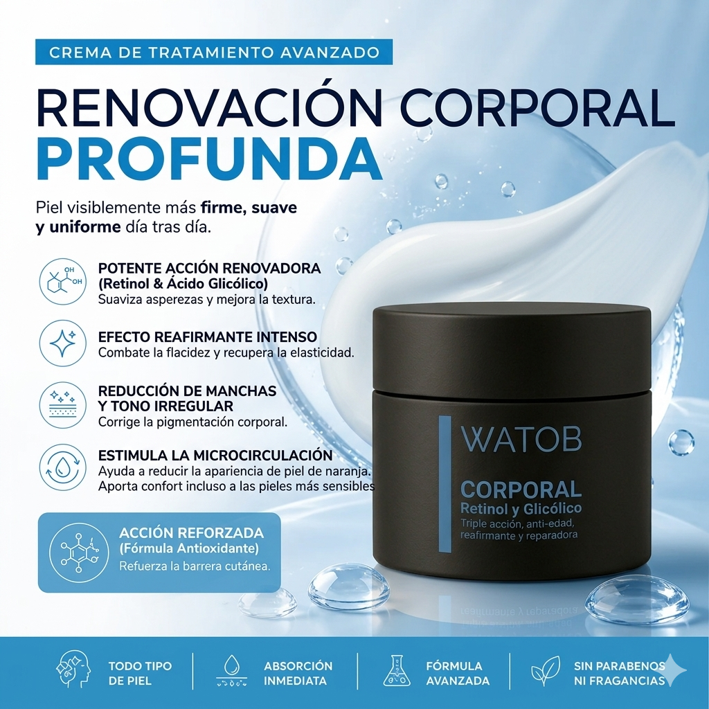Corporal con Retinol y Glicólico  - Crema hidratante corporal